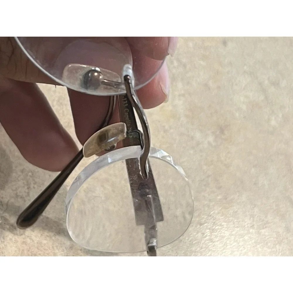 Vera Wang Capella 1 Titanium BR Brown Rimless Oval Womens Eyeglasses 50-18-133‎